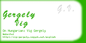 gergely vig business card